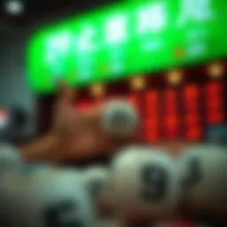 Illustration of lottery numbers selection techniques