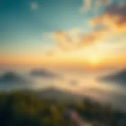 A serene landscape symbolizing newfound wealth and tranquility